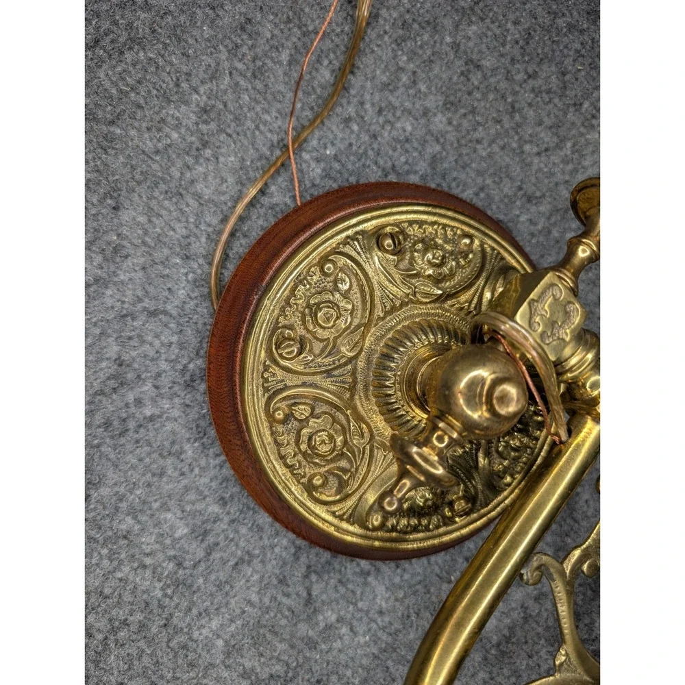 Vintage Brass Piano Candelabra WIRED Wall Sconce Electric Light‎ No Globe READ
